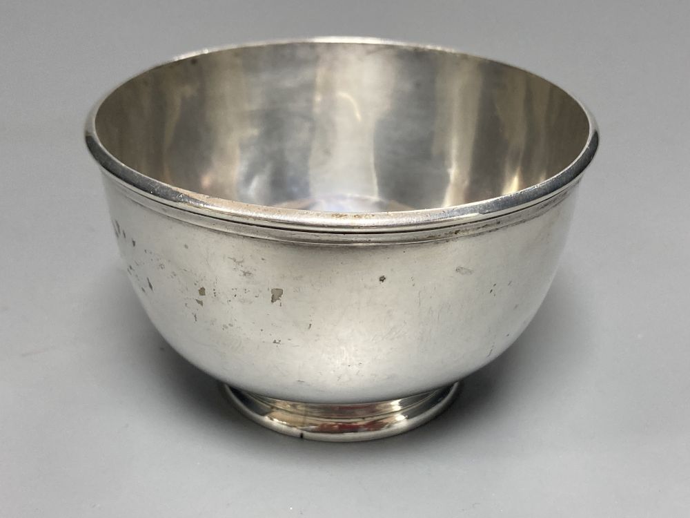 Two silver sugar bowls, with obliterated hallmarks and new London Assay Office hallmarks, largest diameter 11.5cm,